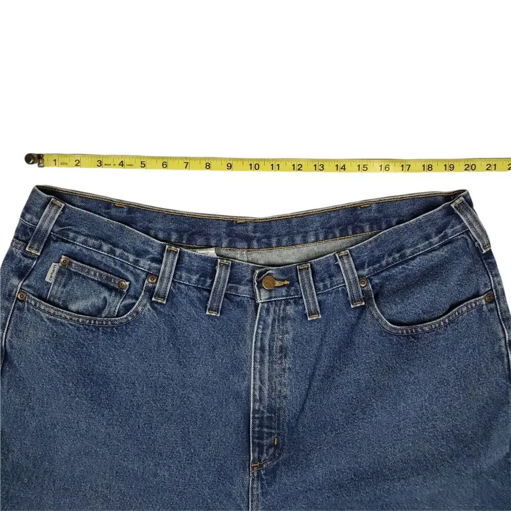 Carhartt Denim Blue‎ Jeans Mens Sz 44x30 B460 DVB Relaxed Fit Straight